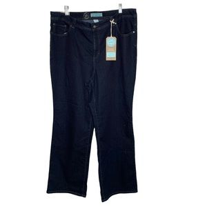 New Charter Club Womens Total Control Curvy Jeans Bootcut Size 20W BNWT Dk Blue